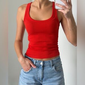 Zara red tank top